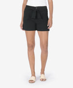 Linda Belted Wide Leg Short (Black) Main Image