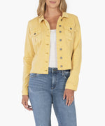 Kara Crop Jacket (Mustard) Main Image