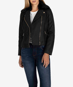 Layla Vegan Leather Moto Jacket Main Image