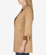 Faye Faux Suede Coat (Butterscotch) Hover Image