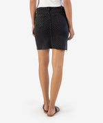 Margaret Denim Skirt (Black) Hover Image