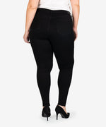 Mia High Rise Slim Fit Skinny, Plus (Black) Hover Image