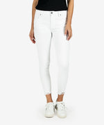 Connie High Rise Slim Fit Ankle Skinny (White) Main Image