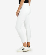 Connie High Rise Slim Fit Ankle Skinny (White) Hover Image