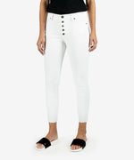 Connie High Rise Slim Fit Ankle Skinny (White) Main Image