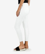 Connie High Rise Slim Fit Ankle Skinny (White) Hover Image