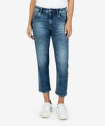 Elizabeth High Rise Distressed Crop Straight Leg (Deeply Wash) Main Image