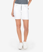 Catherine High Rise Boyfriend Short (White) Main Image