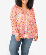 Jasmine Blouse, Plus (Blossom Journey Strawberry) Main Image