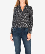 Jasmine Printed Top (Cesena Rocks Black) Main Image