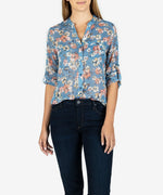 Jasmine Printed Top (Ferrara Blue Heaven) Main Image