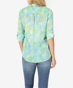 Jasmine Printed Top (Firenze Turquoise) Hover Image