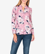 Jasmine Printed Blouse (Gilted Posies Dusty Rose) Main Image