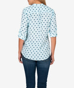 Jasmine Printed Top (Julia Light Blue) Hover Image