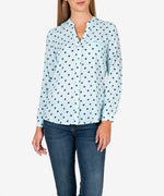 Jasmine Printed Top (Julia Light Blue) Main Image