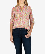 Jasmine Printed Top (Prato Pink) Main Image