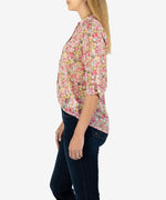 Jasmine Printed Top (Prato Pink) Hover Image