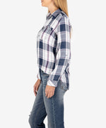 Hannah Plaid Top Hover Image