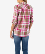 Hannah Plaid Top Hover Image