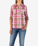 Hannah Plaid Top Main Image