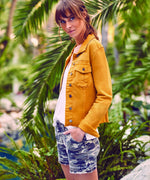 Kara Crop Jacket (Mustard) Hover Image