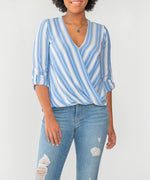 Jenalee Wrap Top (Denim Blue) Main Image