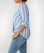 Jenalee Wrap Top (Denim Blue) Hover Image