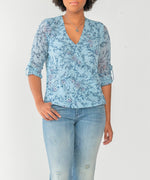 Jenalee Wrap Top (Light Blue) Main Image