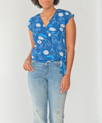 Leighton Wrap Top (Navy) Main Image